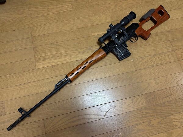 WE ドラグノフ SVD ガスブローバック スコープ アルミフレーム ウッドストック GBB ロシア ソ連 リアルソード CA