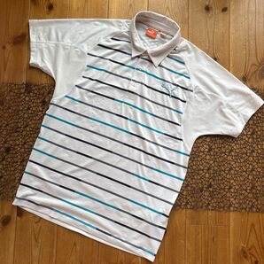 PUMA プーマ ボーダー ポロシャツ Lサイズ ☆ ゴルフ クールウェア♪