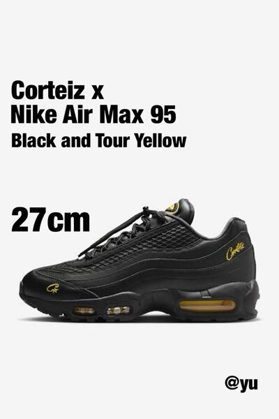 Corteiz x Nike Air Max 95 Black and Tour Yellow 27cm 新品未試着 鑑定済み