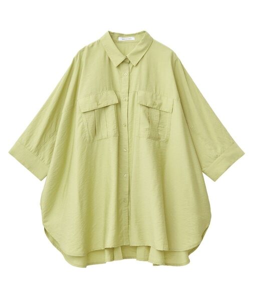 AMERICAN HOLIC 【WEB限定】接触冷感Wポケットシャツチュニック F カーキ