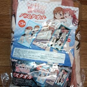 非売品 とある科学の超電磁砲 バスタオル/美琴&黒子(モザイク背景)