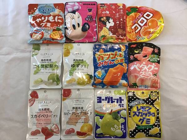 新品 グミ 12個セット ニッポンエール しゃりもに コロロ ピーチ グレープ 小梅 レモン お菓子 詰め合わせ まとめ 大量 アソート 福袋 ☆