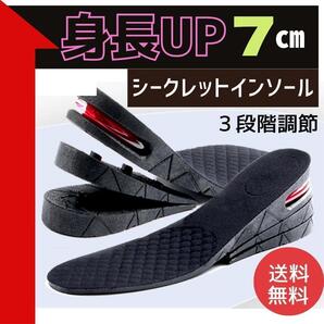 シークレット インソール インソール 身長アップヒール 7cm アップ 2