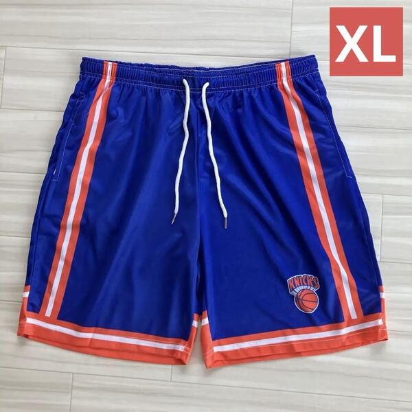★未使用品 NBA ニューヨーク・ニックス KNICKS バスケットボール バスパン ショーツ ユニフォーム バスケ ジャージ ハーフパンツ 新品 XL