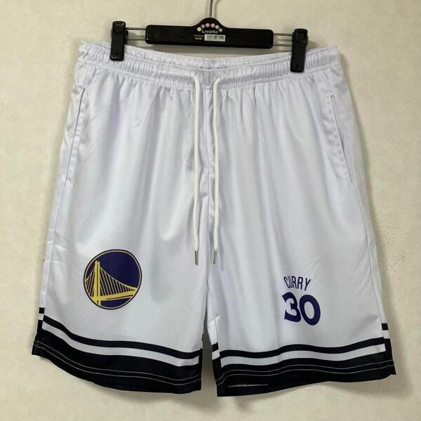 ★未使用品 NBA ステフィン・カリー CURRY #30 ゴールデンステイト・ウォリアーズ WARRIORS バスパン ユニフォーム バスケ ハーフパンツ L