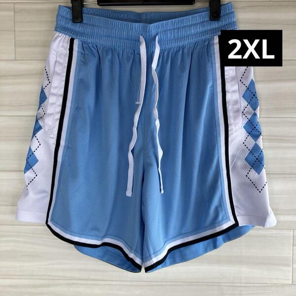 ★未使用品 ノースカロライナ大学 バスパン ショーツ NCAA ユニフォーム NBA バスケ ジャージ ハーフパンツ ジョーダン カーター 2XL