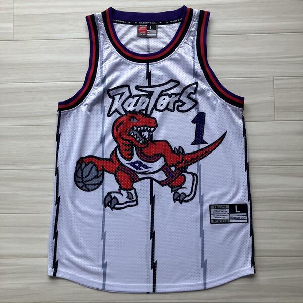 ★未使用品 NBA McGRADY #1 トレイシー・マグレディ RAPTORS トロント・ラプターズ ユニフォーム シャツ バスケ ジャージ ジョーダン 白