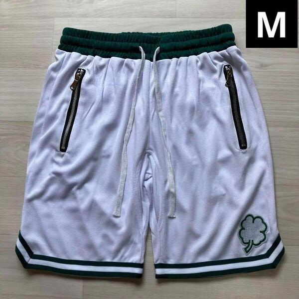 ★未使用 NBA ボストン・セルティックス CELTICS バスケットボール バスパン ショーツ ユニフォーム バスケ ジャージ ハーフパンツ M 白