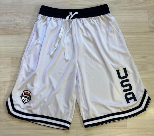 ★未使用品 バスケットボール USA代表 ドリームチーム DREAMTEAM バスパン ショーツ ユニフォーム NBA バスケ ジャージ ハーフパンツ XL