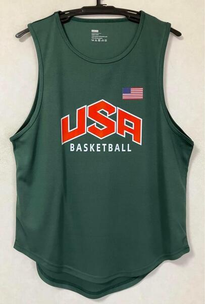★未使用品 バスケットボール USA代表 ドリームチーム DREAMTEAM ユニフォーム NBA シャツ バスケ ジャージ ビブス ジョーダン グリーン M
