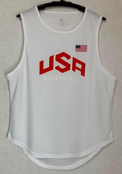 ★未使用品 バスケットボール USA代表 ドリームチーム DREAMTEAM ユニフォーム NBA シャツ バスケ ジャージ ビブス レブロン コービー 白 L