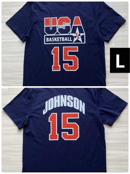 ★未使用品 USA代表 JORDAN 初代ドリームチーム DREATEAM マジック・ジョンソン Tシャツ NBA ユニフォーム バスケ オリンピック L