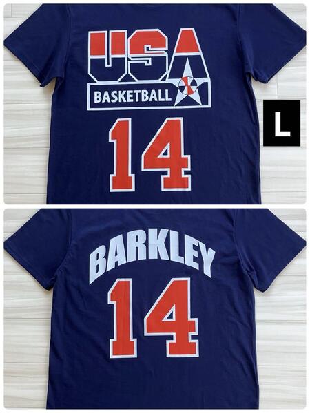 ★未使用品 USA代表 JORDAN 初代ドリームチーム DREATEAM チャールズ・バークレー Tシャツ NBA ユニフォーム バスケ オリンピック 五輪 L