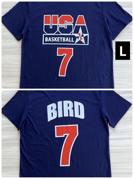 ★未使用品 USA代表 JORDAN 初代ドリームチーム DREATEAM ラリー・バード Tシャツ NBA ユニフォーム バスケ オリンピック 五輪 L