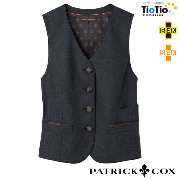 【新品】Patrick Cox_5号_ベスト(グレー)04139/パトリックコックス/セロリー/かわいい会社事務服/おしゃれOL制服