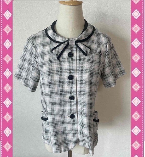 ※Bランク※【中古】SElLERY 11号_オーバーブラウス/59906/半袖シャツ/かわいいOL会社制服/おしゃれ事務服