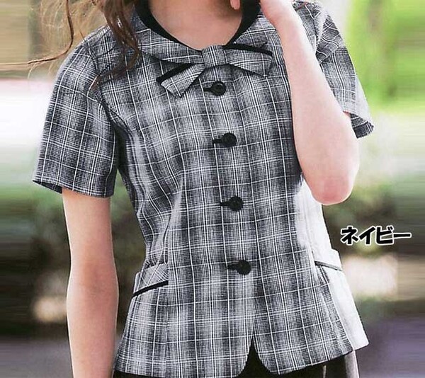 【新品】SELERY_7号_オーバーブラウス(ネイビー)59801/セロリー/かわいい会社事務服/おしゃれOL制服