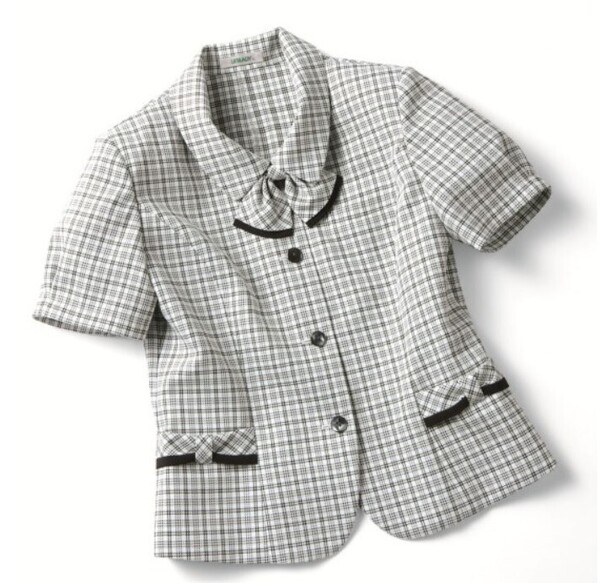 【新品】UNILADY_9号_オーバーブラウス(21:ホワイト)リボン付/U21154/ユニレディ/かわいい会社事務服/おしゃれOL制服