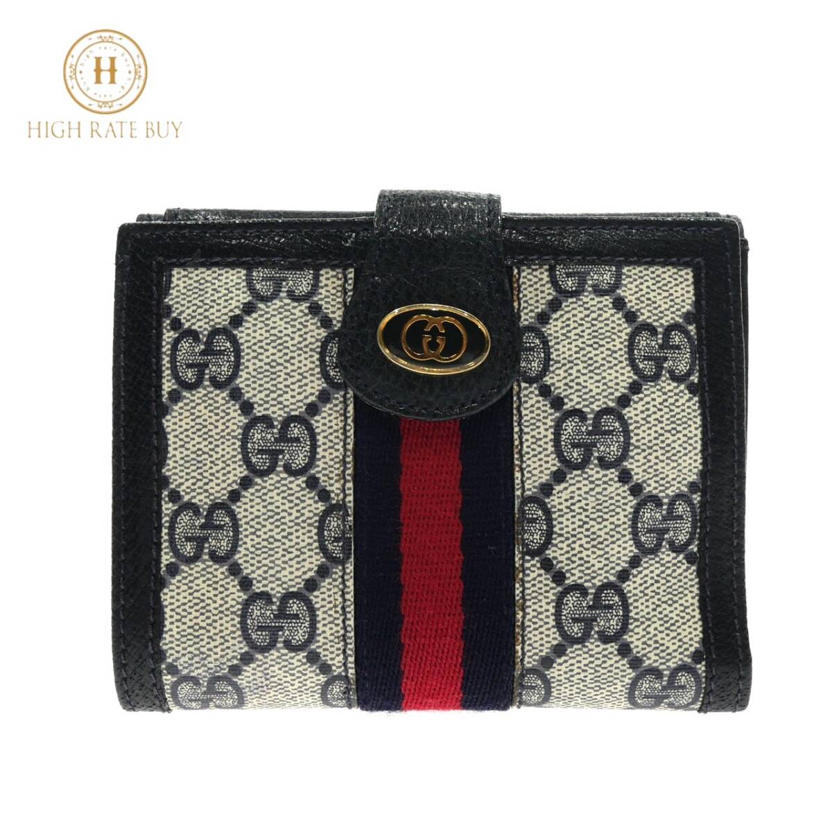 【訳あり】GUCCI オールド グッチ 二つ折り財布 シェリーライン ネイビー Yahoo!オークション -「オールドグッチ 財布」の落札相場・落札価格