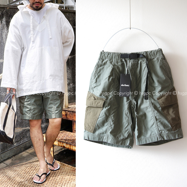 WILD THINGS ワイルドシングス カーゴ ハーフパンツ ウェービングベルト ショーツ 短パン 軍パン ミリタリー BACK SATIN CARGO SHORTS