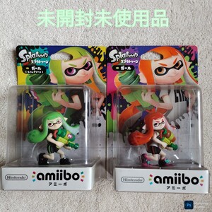 【未開封】アミーボ スプラトゥーン ガール・ガール ライム グリーン 2点 amiibo 任天堂