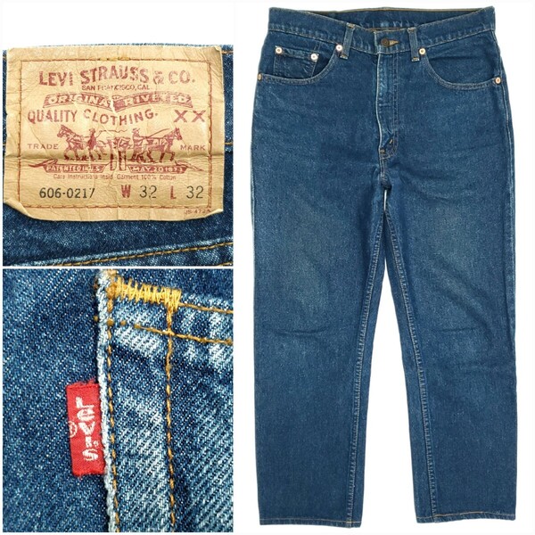 元祖スリムジーンズ◆Levi's 606-0217◆W32スキニージーンズメンズリーバイスデニムパンツジーパン501XXペンシルフィット好きの方も 1120