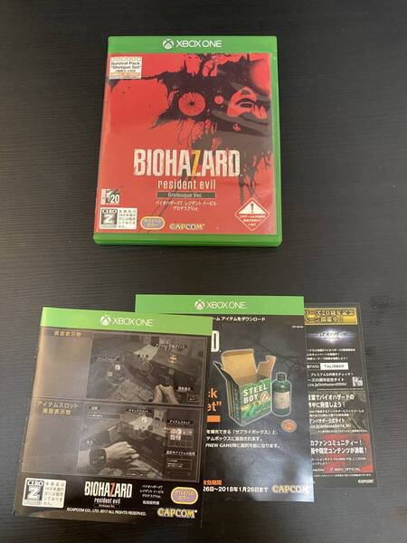 送料無料 初回版 Xbox One★バイオハザード7 レジデントイービル グロテスクバージョン★used☆Biohazard 7☆import Japan