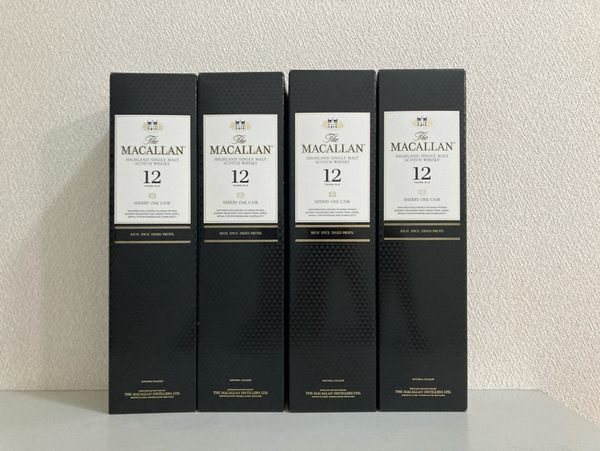 【未開封】The MACALLAN マッカラン 12年 700ml × 4本セット (各箱入り・アルコール分40%) SHERRY OAK CASK シェリーオークカスク SS