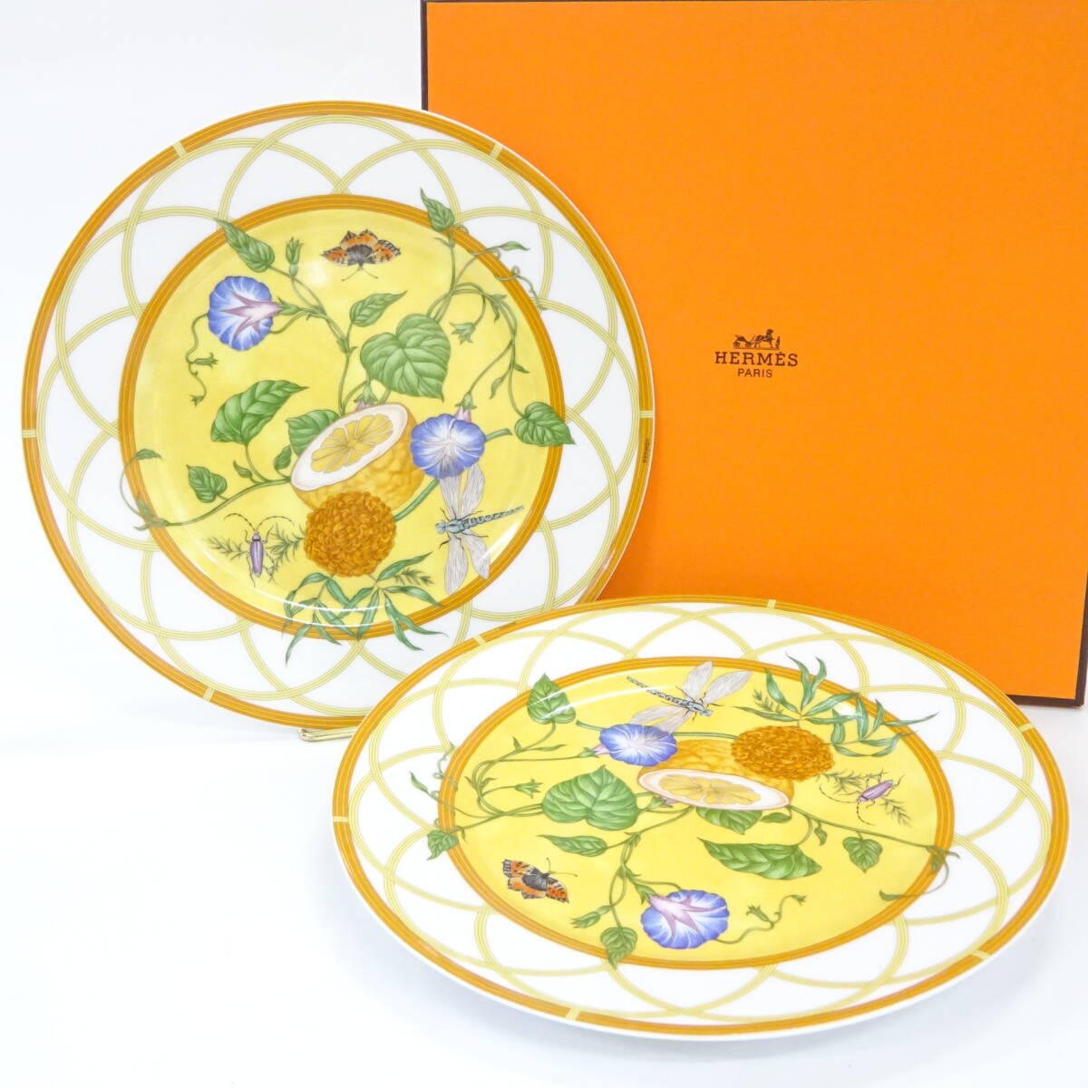 ☆新品未使用・箱付き☆ プレート ヘルメス シエスタ 食器 Yahoo!オークション -「エルメス シエスタ プレート」の落札相場
