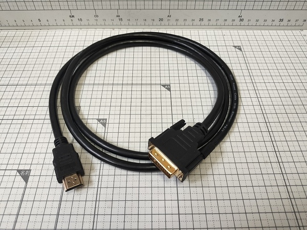 DVI-D (Dual Link) - HDMI 変換ケーブル 1.5m 黒 ディスプレイケーブル