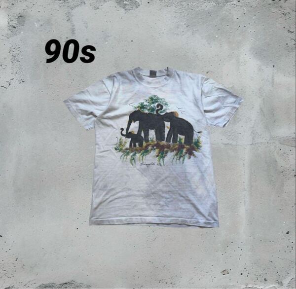90s ヴィンテージ NOPROBLEM Tシャツ シングルステッチ Lサイズ 半袖Tシャツ 古着 アメカジ ストリート ダイタイ色