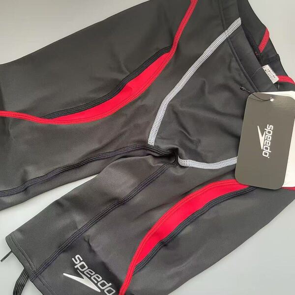 Speedo(スピード) 競泳水着 メンズ ジャマー ファストスキン XT アクティブ ハイブリッド 2 FINA 承認モデルSD78C02 ブラック×レッド KR S