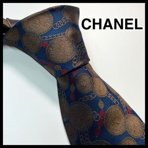 希少☆美品☆ CHANEL シャネル ネクタイ ココマーク ヴィンテージ コイン シルク