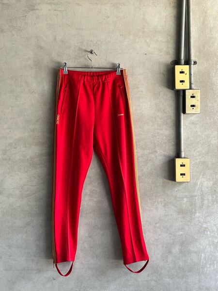 70s 70年代 西ドイツ製 ビンテージ adidas TECHNOアディダス テクノ レッド 赤 トラックパンツ ジャージ BIOFIX デサント Germany タグ 旧