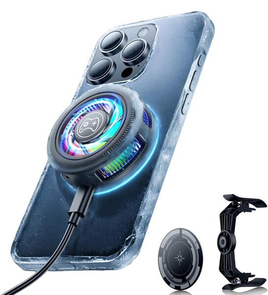 【iFデザイン賞 受賞製品】スマホ 冷却ファン 瞬間冷却ファン【eスポーツ選手監修】携帯クーラー 暑さ対策グッズ スマホ 熱対策 磁気式