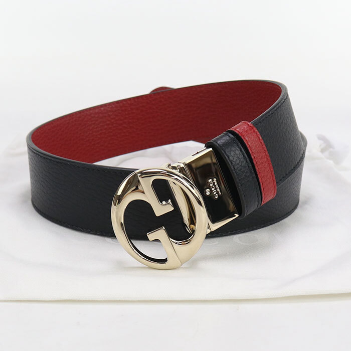 未使用品 GUCCI グッチ ベルト キャンバス リバーシブル グッチ GUCCI ベルト リバーシブル 回転バックル スクエア