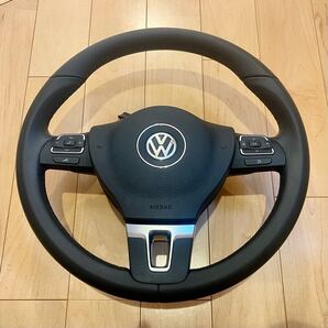 シャラン 7N系 純正 革ステアリング 美品 ハンドル パサート ゴルフ