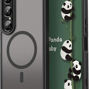 Sony Xperia 1VIIケース 半透明 エクスペリア1VIIカバー 薄型 耐衝撃バンパー マット質感 マグネット搭載 MagSafe対応 (ブラック)