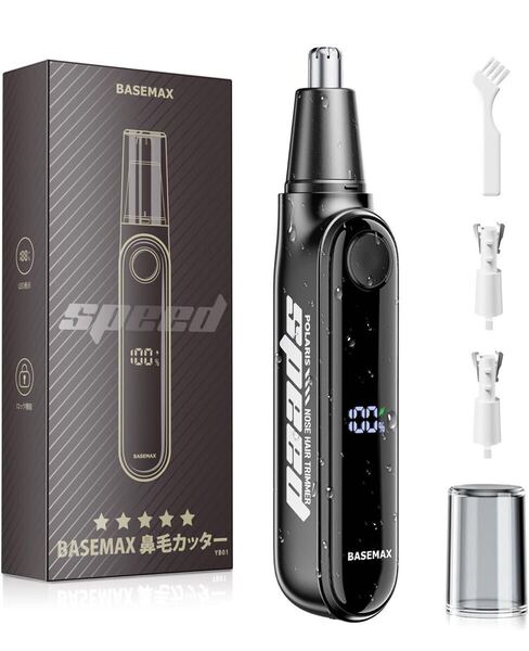 鼻毛カッター 【2025革新&LCD画面】Type-c充電式 鼻毛カッター メンズ 耳毛カッター 電動 ロック機能 取替え用カッター 掃除用ブラシ付き