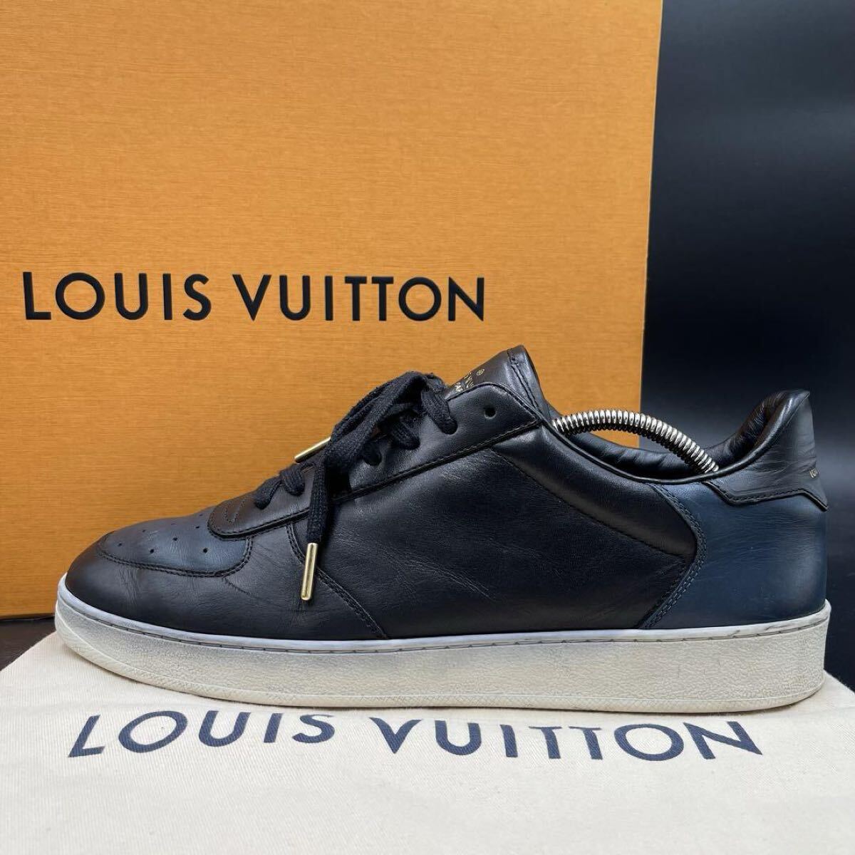ルイヴィトン 革靴 販売終了【美品】 ヴィトン 20年 レザー レザーシューズ 6 1/2 メンズ ブラック LV