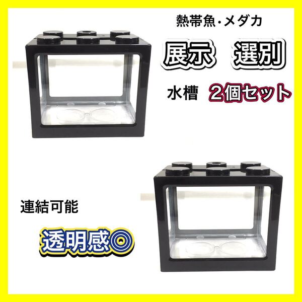 アクアリウム 熱帯魚 メダカ 選別 展示用 小型水槽 ★2個セット★ 針子飼育 ◆送料無料◆