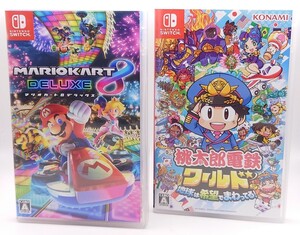 【SR-835】 美品 マリオカート8 デラックス 桃太郎電鉄 ワールド NINTENDO SWITCH ソフト 2点セット まとめ マリカー 桃鉄 スイッチ 動作OK