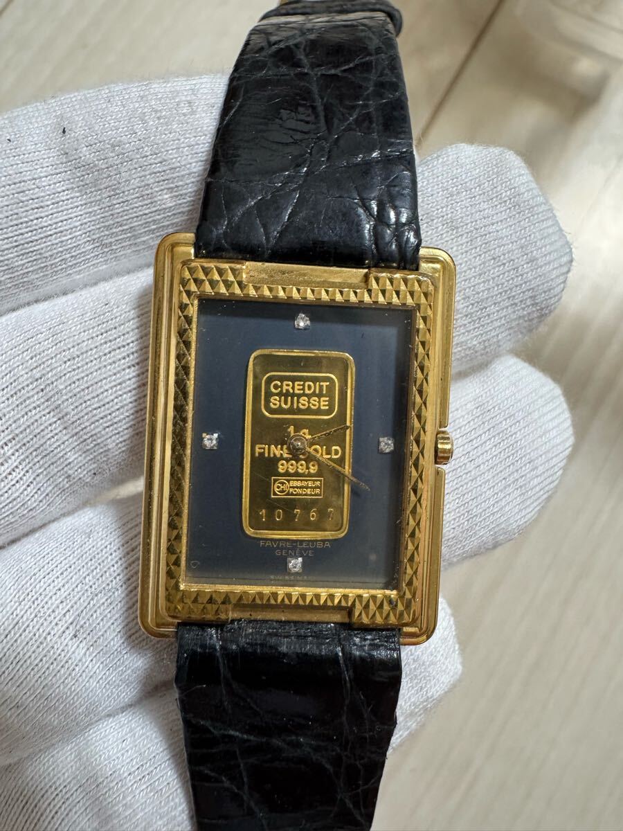 CREDIT SUISSE クレディスイスGOLD クォーツ腕時計 ウォッチ Yahoo!オークション - 1円スタート CREDIT SUISSE INGOT WATCH
