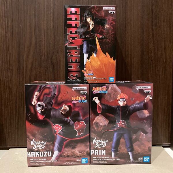 【匿名配送・新品未開封】NARUTO-ナルト- 疾風伝 暁メンバー フィギュア3点まとめ売り角都 ペイン うちはイタチ セット