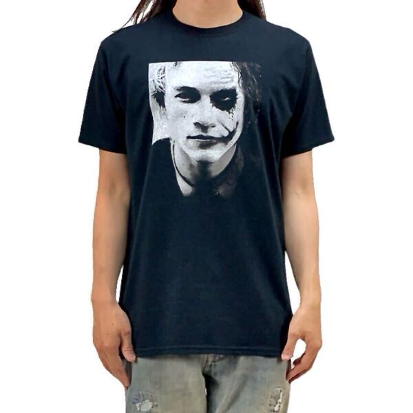 新品 ダークナイト JOKER ジョーカー DCコミックス バットマン ヴィラン ヒースレジャー ハーフコントラスト Tシャツ ユニセックス Mサイズ