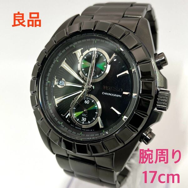 良品☆電池新品☆送料込☆セイコー SEIKO ワイアード WIRED クロノグラフ メンズ腕時計 TWO FACEスペシャルエディション 7T94-0BN0 AGAV065