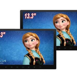 セール13.3インチヘッドレストモニター 車載用モニター IPS 液晶 角度調整可能 HDMI端子 1080P高画質 赤外線ワイヤレス機能搭載