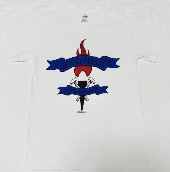 希少 美品 COCKNEY REJECTS コックニーリジェクツ On The Streets Again Tシャツ Sサイズ 白 T-shirt White パンク天国 Oi PUNK BLITZ