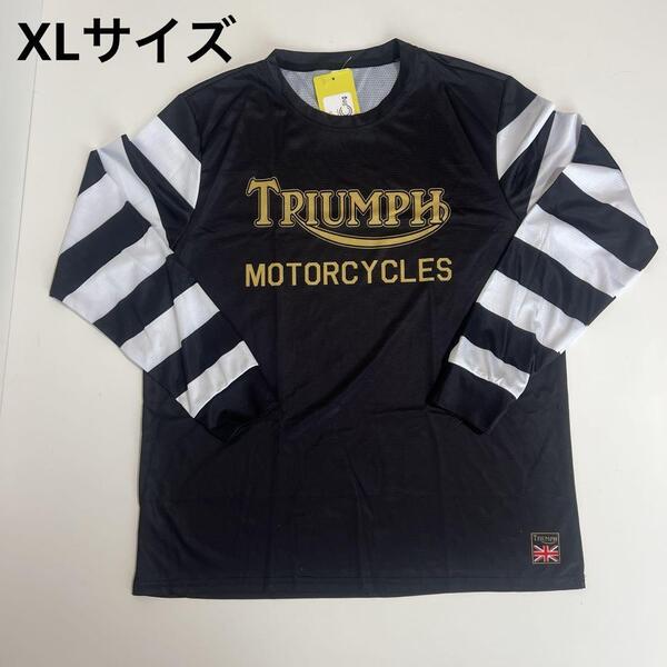 トライアンフ モトクロスシャツ 長袖メッシュシャツ (XL) Triumph vmx ビンテージ 世田谷ベース オフロード ダートトラック 旧車)