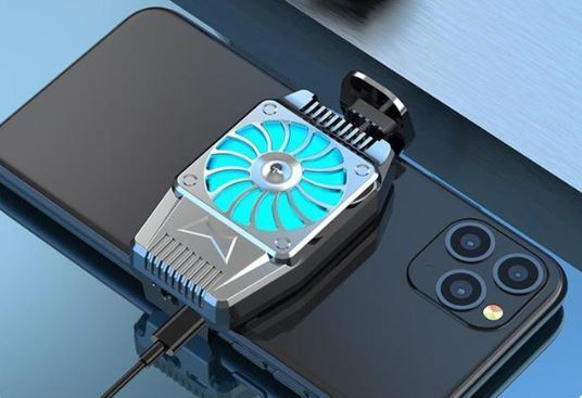 送料無料 未使用品 シルバー スマホ スマートフォン 冷却ファン クール USB給電 清音 熱暴走 f5